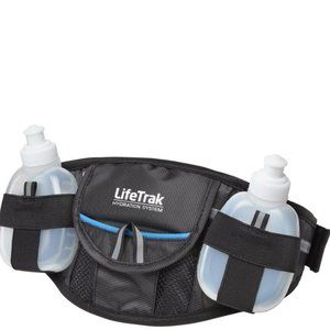 LifeTrak Hydro Hydration Belt with Secure Storage Unisex-Ad…